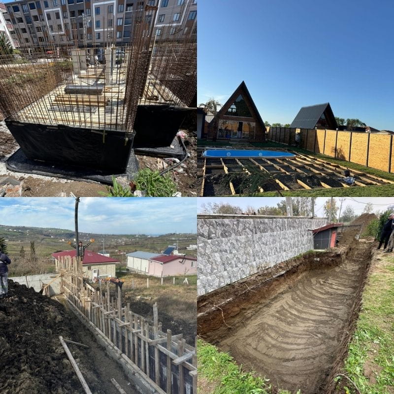 Samsun Atakum’da anahtar teslim inşaat, tadilat, hafriyat, betonarme, temel izolasyonu ve çevre düzenleme çalışmaları